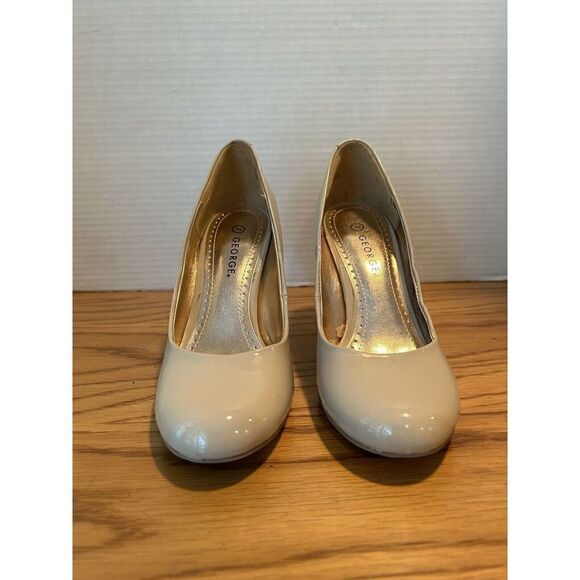 George High Heeled Pumps Beige Size 7 - Picture 1 of 11